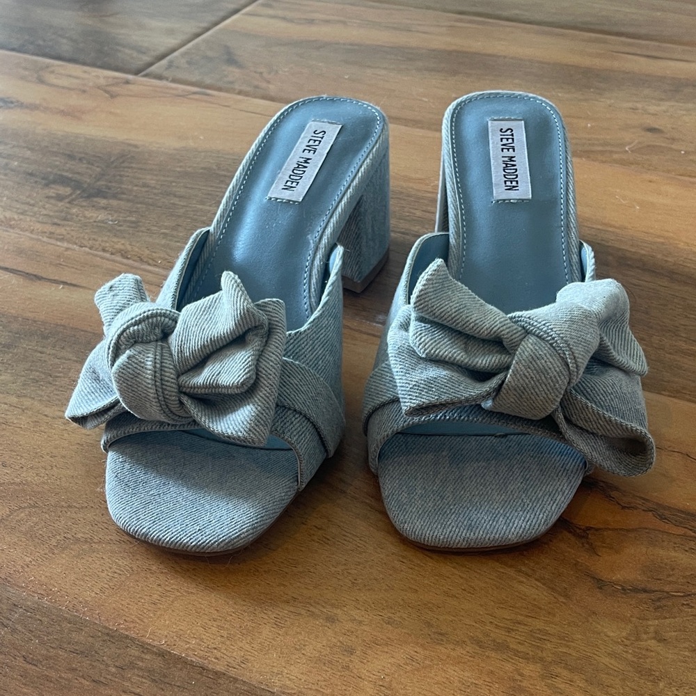 Steve Madden Josie Slide Sandals in Chambray